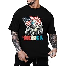 Patriotic 1776 USA Shirt Men 250 Anniversary USA Shirt 4th of July American Flag T-Shirt America Bigfoot Merica Tees