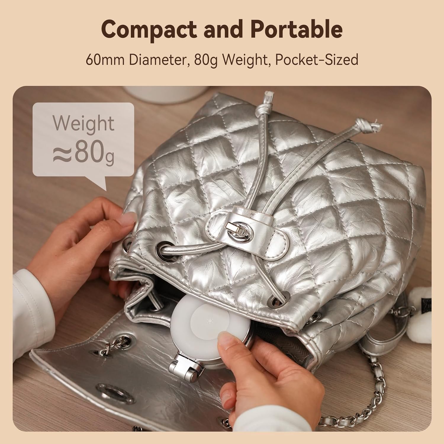 TELESIN selfie light in use indoors