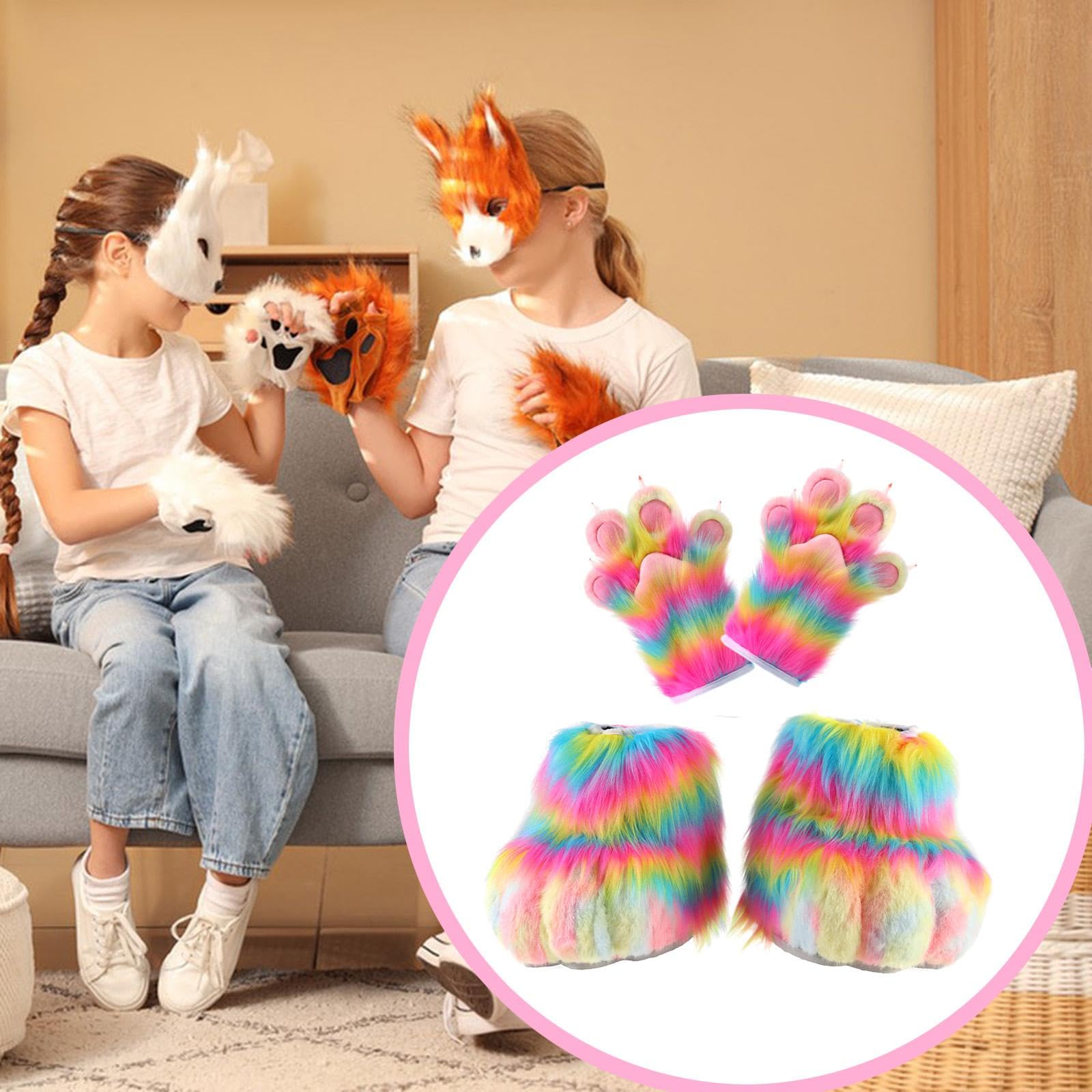 Baoblaze Guanti con Artigli per Cosplay e Scarpe con Artigli, Accessori per Costumi Cosplay per spettacoli teatrali
