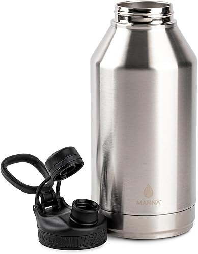 Miniatura 2 de Manna Saratoga - Botella de acero inoxidable con aislamiento de doble pared, 64 onzas, acero inoxidable