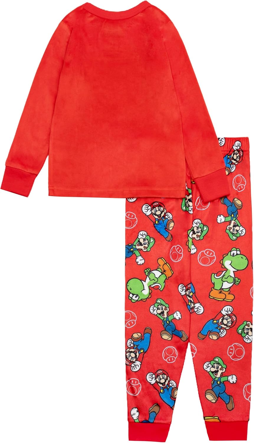 Nintendo Boys' 2-piece Loose-fit Pajama Set, Soft & Cute for Kids
