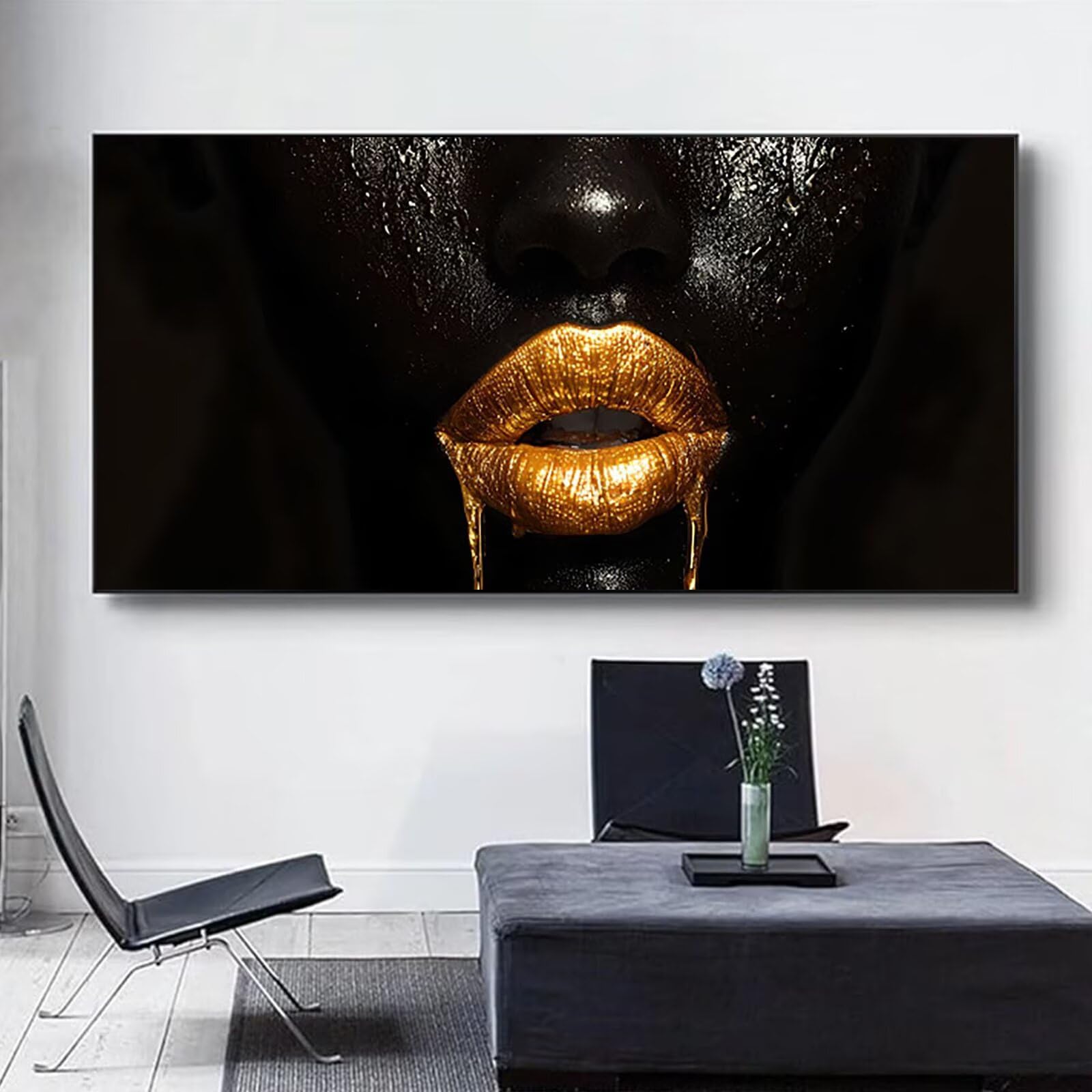 Malen nach Zahlen Kinder Abstrakt, Malen Nach Zahlen Erwachsene, Geschenke für Mädchen Junge Bastelset, Malen nach Zahlen Lippen | Malen nach Zahlen Ohne Rahmen, (60x120cm) Bastelset Erwachsene 6-G