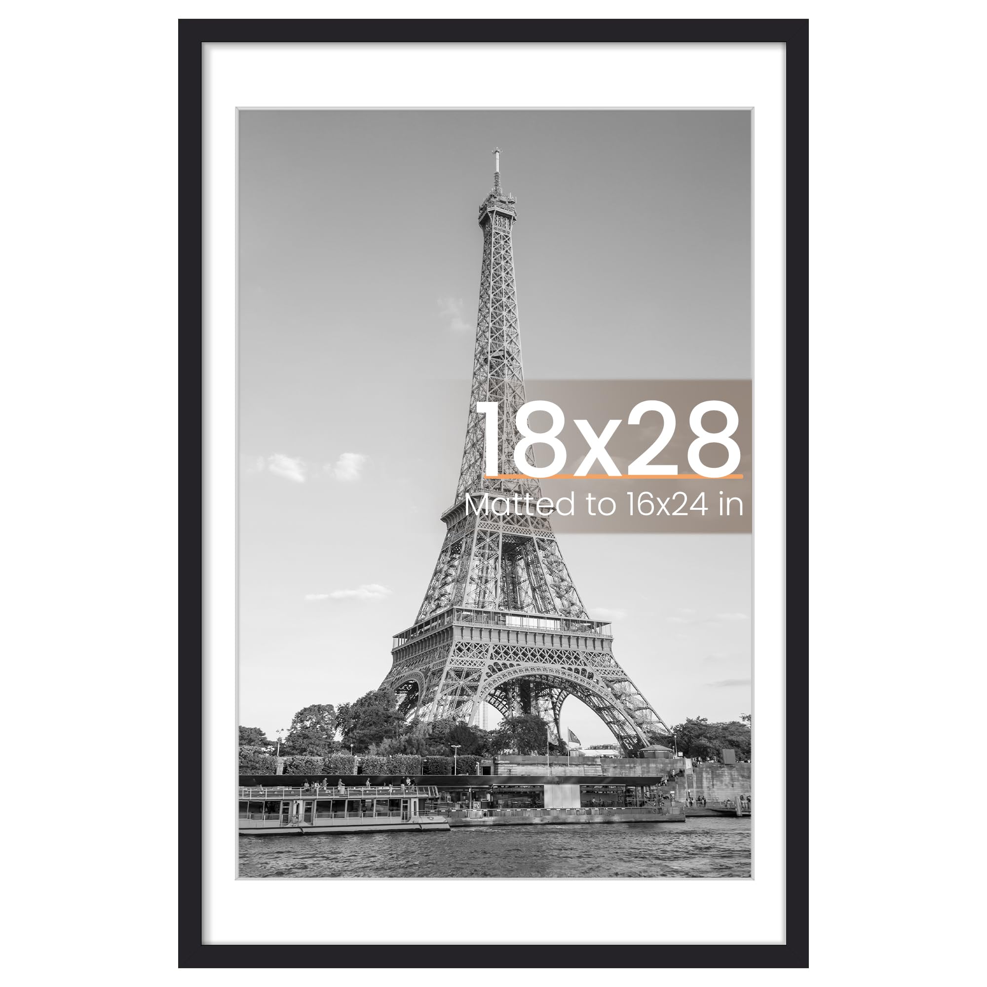 upsimples 18x28 Picture Frame, Wall Decor Poster Frames, Black 1 Pack