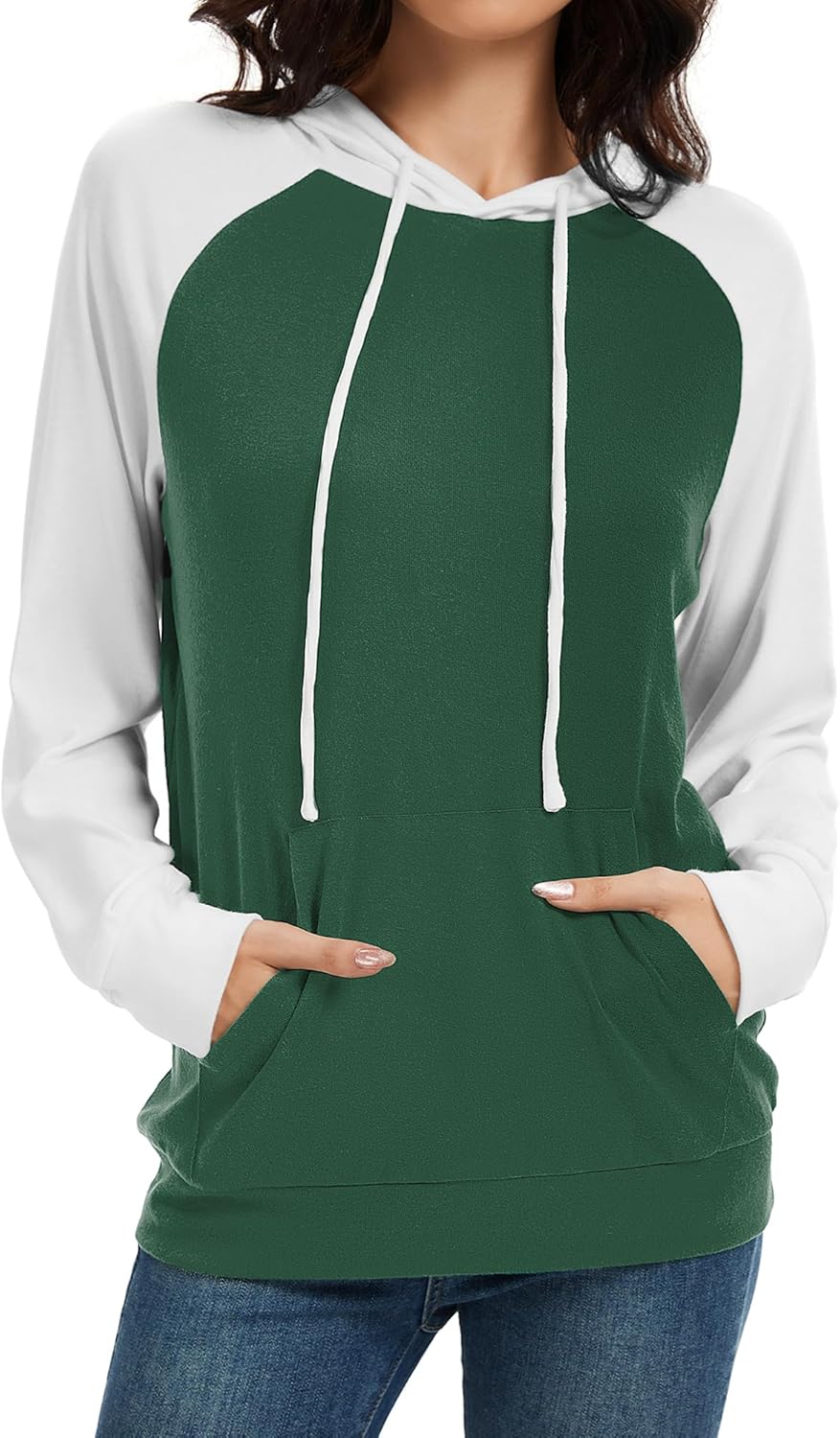 Hoodies for Women Lightweight Long Sleeve Sweatshirt Loose Fit Color Block Tunic Tops with Pockets 2025 - Image 5