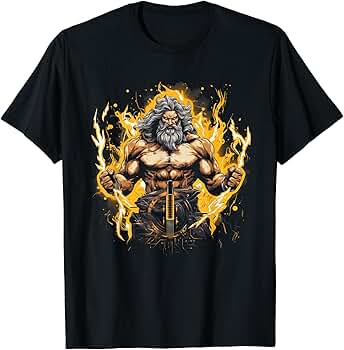 Amazon | ゼウス マッスル ギリシャ神 Tシャツ | Tシャツ