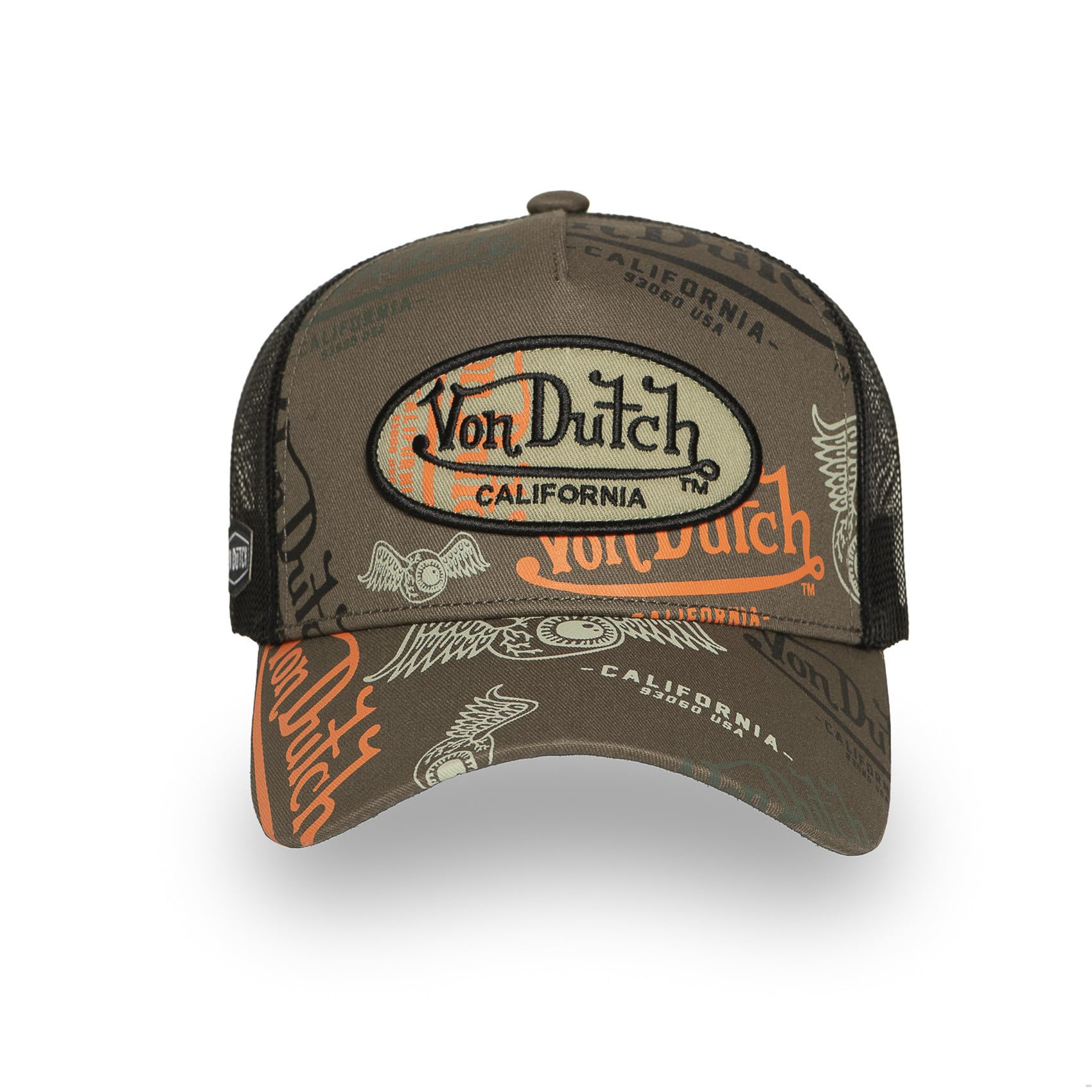 Von Dutch Czapka męska i damska, regulowana czapka typu trucker z zatrzaskiem