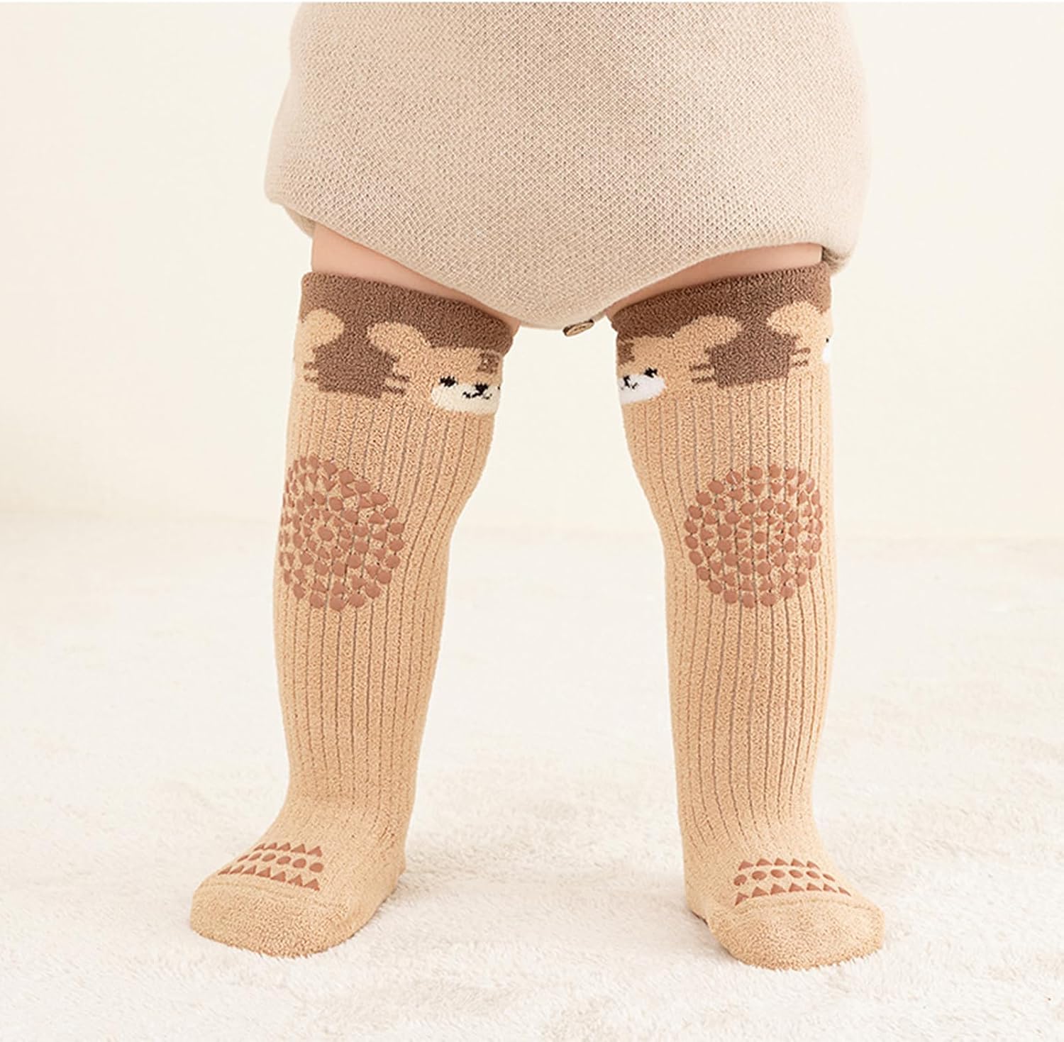 Knee Socks Over the Knee Socks for Girls 0-3 Years Winter Newborns Toddler Long Stockings Seamless Toddler