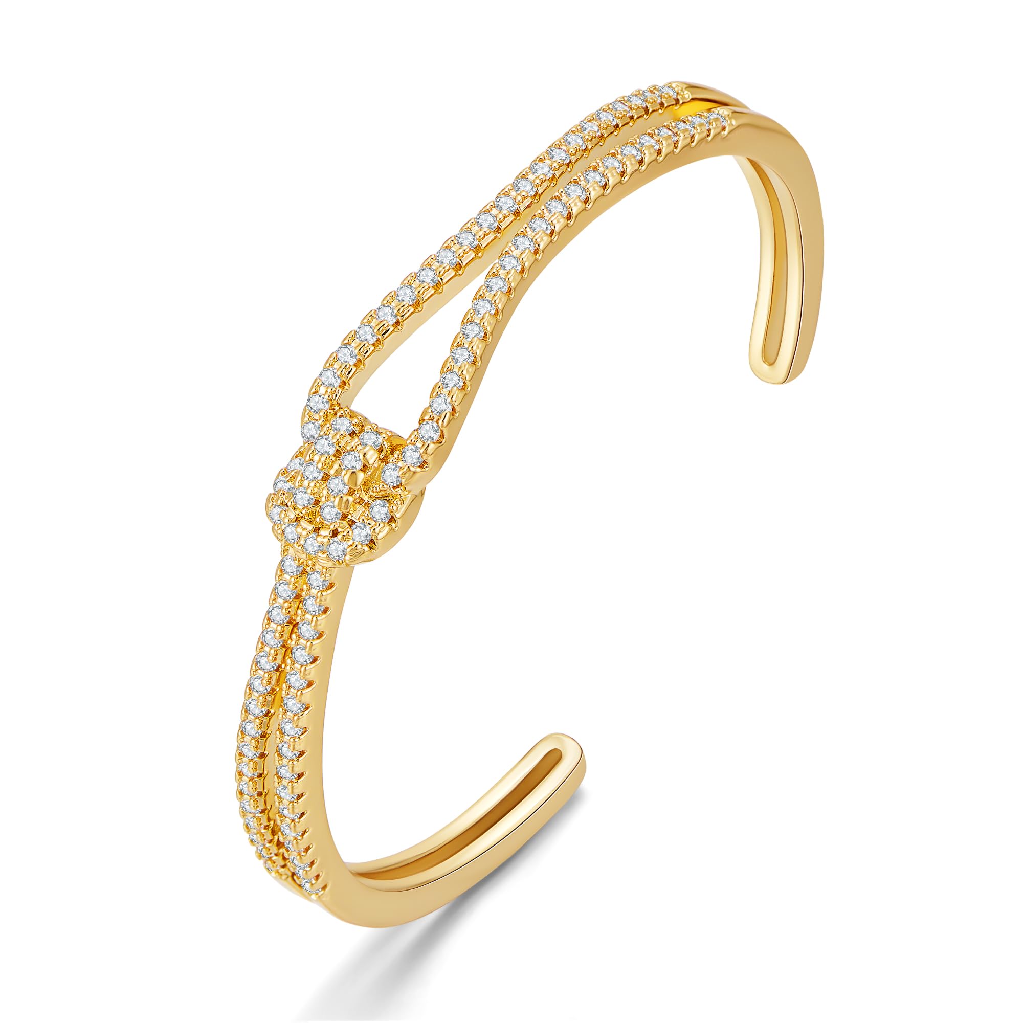 WOWORAMA Dainty Gold Cuff Bracelets for Women Delicate Thin Wire Open Bangle Bracelets Stackable Minimalist Wrist Cuff Bracelets Flexible Adjustable Size