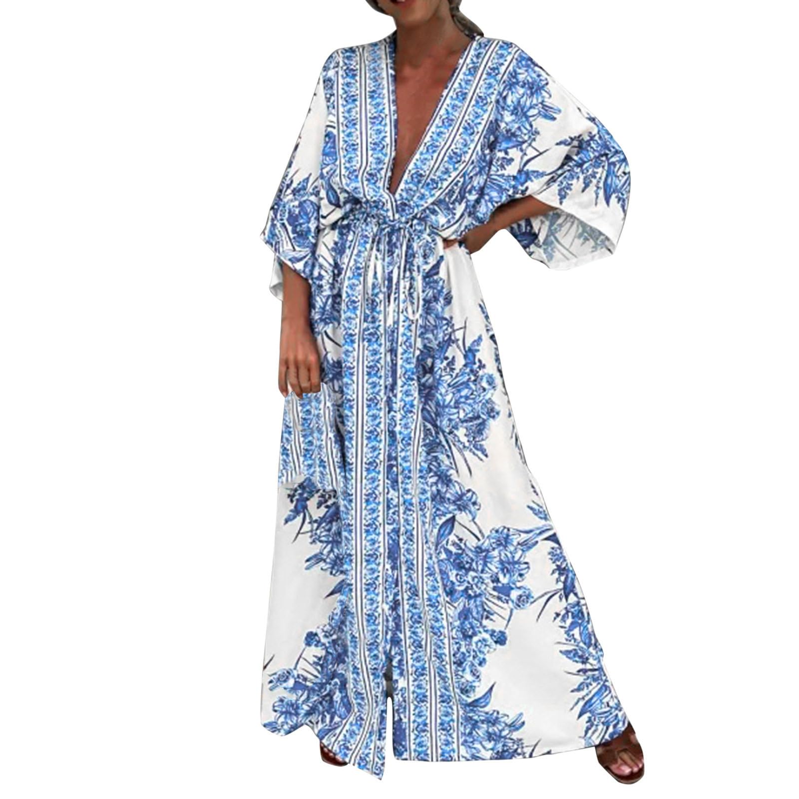 Robe bustier longue été chic en textile léger et fluide - 5