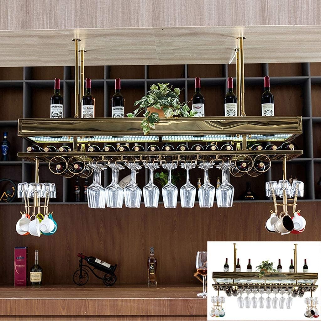 Amazon.com: APUM Wine Rack Ceiling with Glass Partitions, Adjustable ...