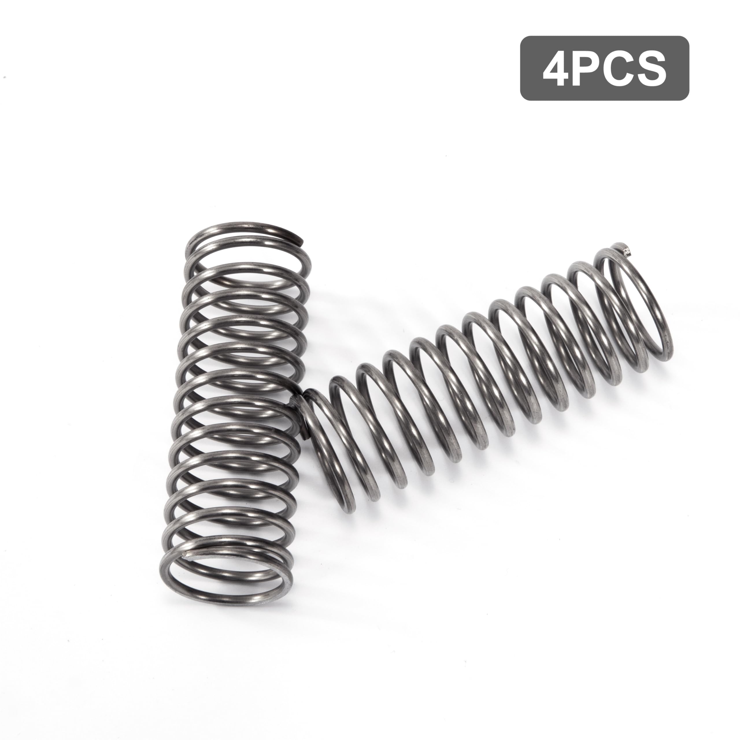 GUNGY Lot de 4 ressorts de compression en acier inoxydable - 55 mm - Diamètre du fil : 1,7 mm - Diamètre intérieur : 16 mm - Longueur : 55 mm - Force de ressort maximale : 2,2 kg