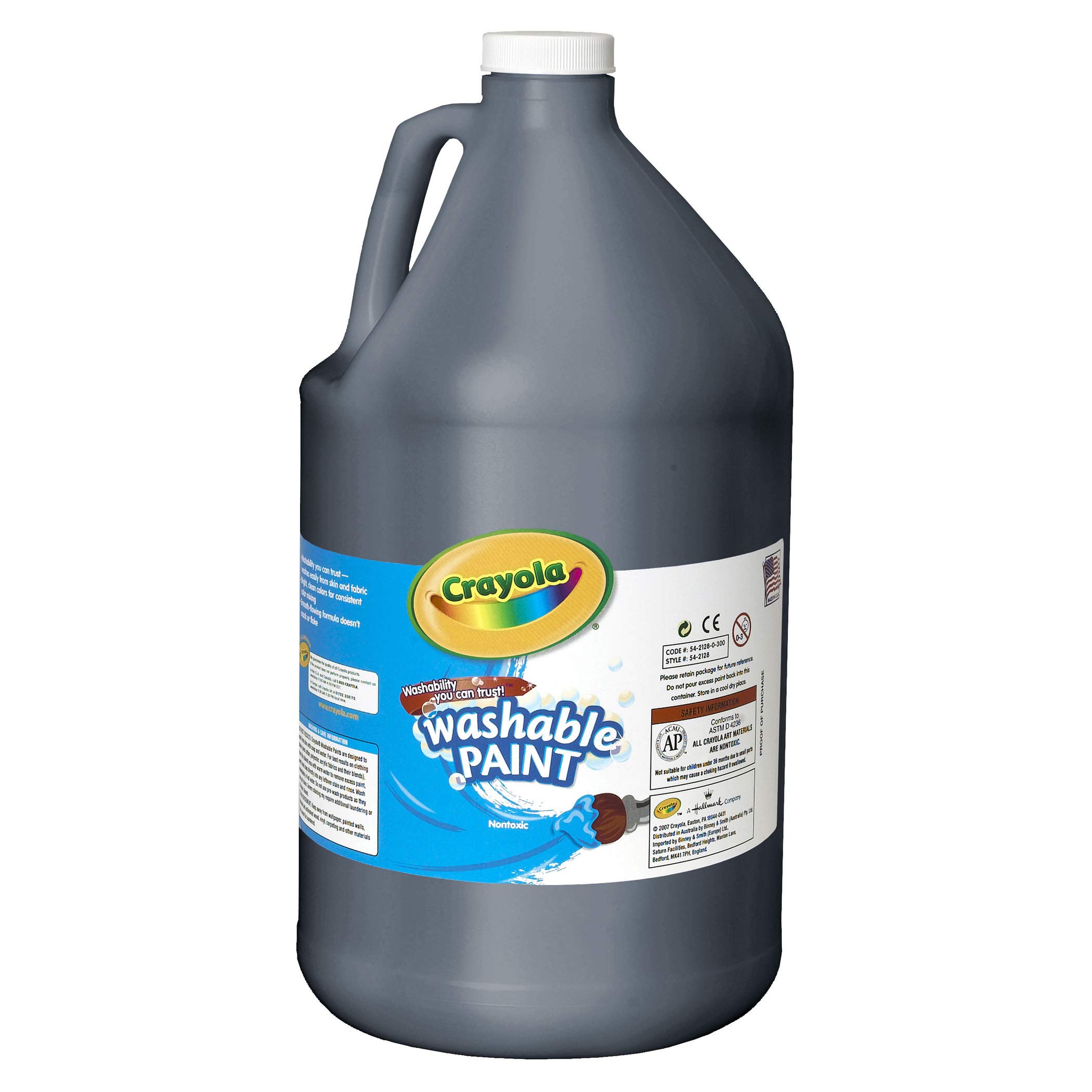CRAYOLA LLC FORMERLY BINNEY & SMITH BIN212851 WASHABLE PAINT GALLON-BLACK
