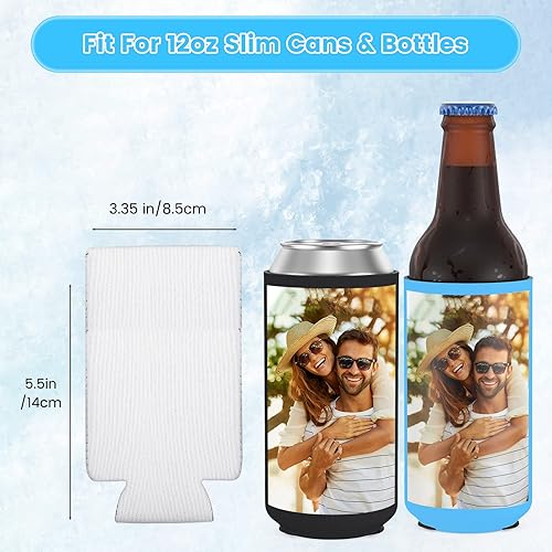 Miniatura 7 de 20 fundas delgadas para enfriar latas, enfriadores de bebidas reutilizables con aislamiento a granel personalizables para botellas de agua,