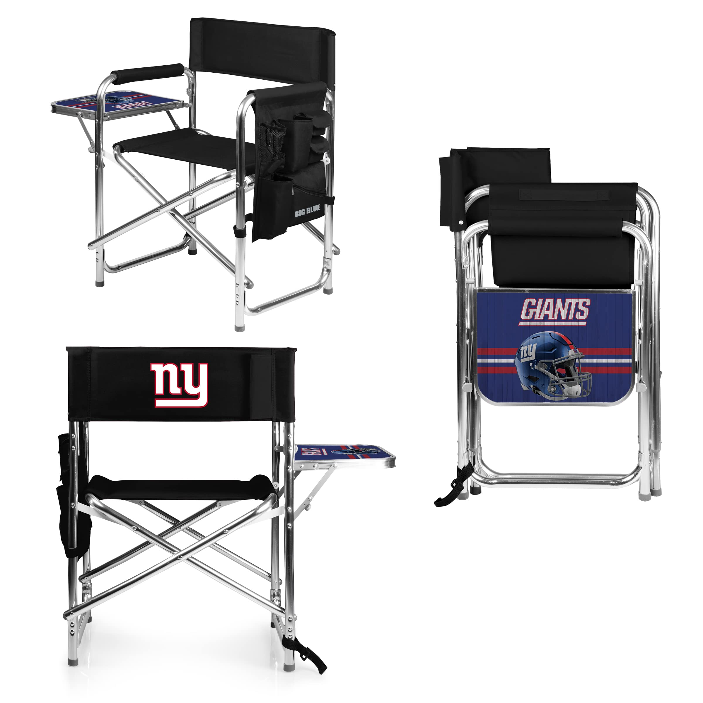 Picnic TIME NFL Unisex-Adult NFL Sports Chair with Side Table, Beach Chair, Camp Chair for Adults