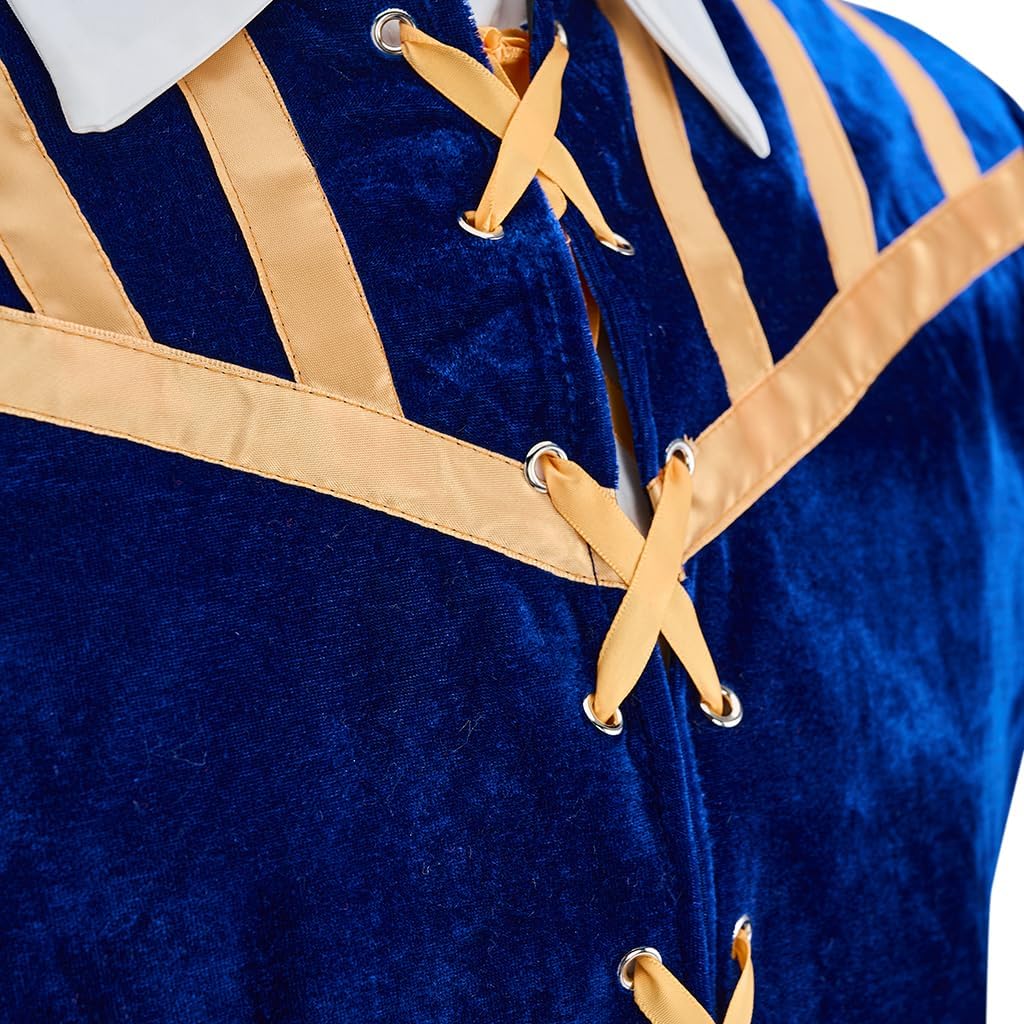 Renaissance Tudor Costume Men Suit Tudor Doublet Vest Shirt Pants Medieval Ren Faire Viking Costume Outfit - Image 5