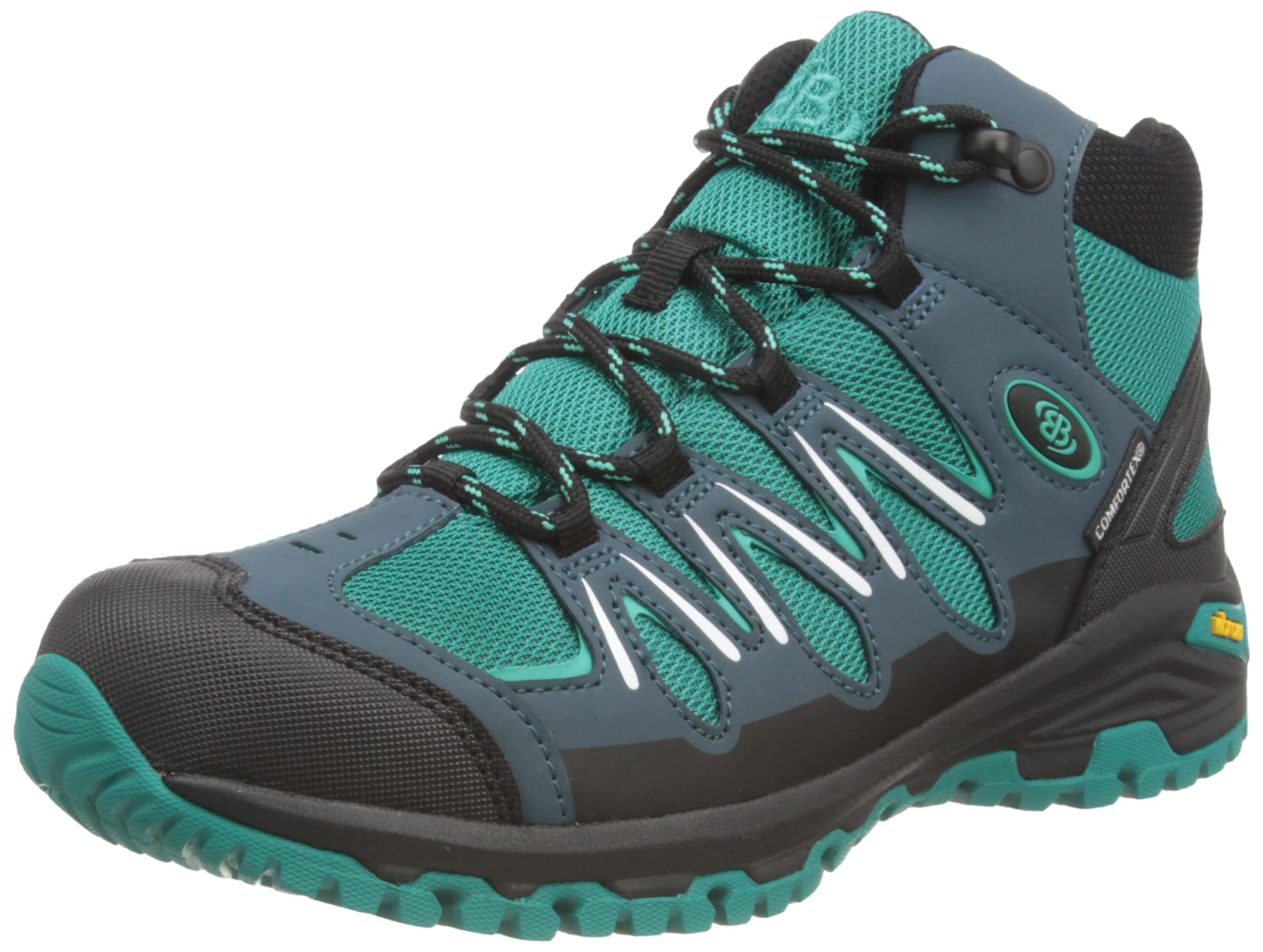 Brütting Unisex Expedition Mid Trail Running Shoe, Petrol Black, 3.5 UK