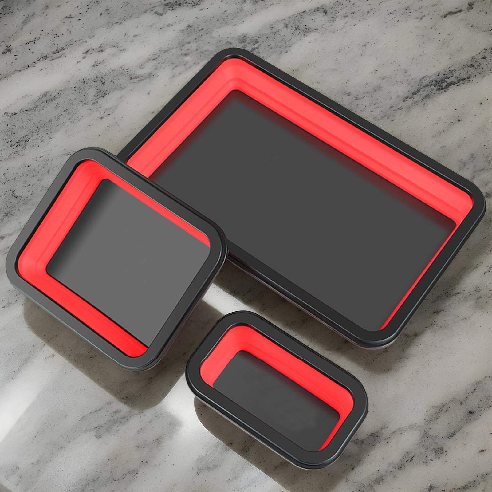 Vassoio Magnetico Pieghevole Silicone Magnetico Gestione Viti | Organizer per e Bulloni Per Meccanici, Garage, Officina, Riparazione e Manutenzione Auto