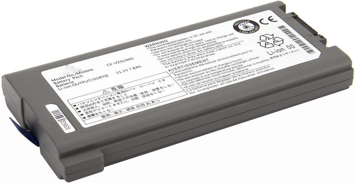 CF-VZSU46S Laptop Battery Replacement for Panasonic Toughbook CF-30 CF-31 CF-53 CF-VZSU46 CF-VZSU46AU CF-VZSU46R CF-VZSU71U CF-VZSU72U CF-VZSU1430U(11.1V 7800mAh)