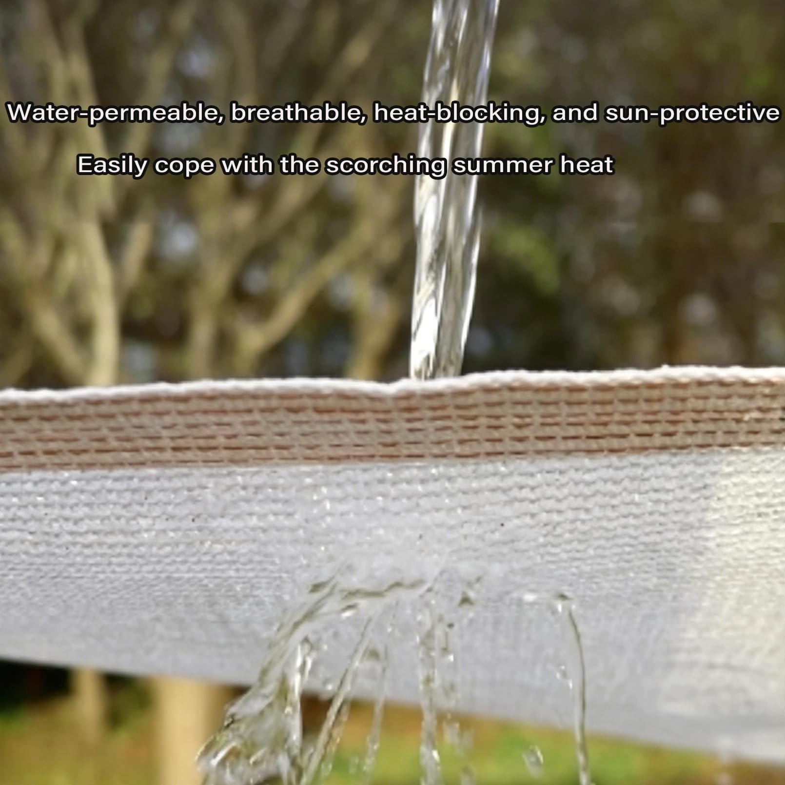 Toldo blanco para exteriores, protección UV y transpirable, aislamiento térmico, efecto refrescante, perfecto para suculentas, verduras, jardín y balcón, solución versátil para toldo