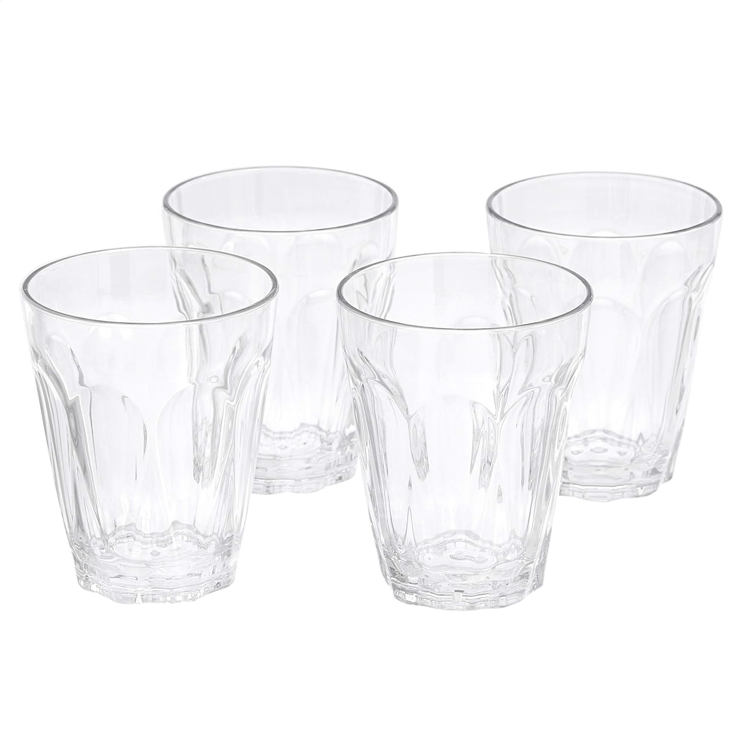 Amazon Basics Tritan Working Style Double Old Fashion Glasses 16Ounce, Set of 4