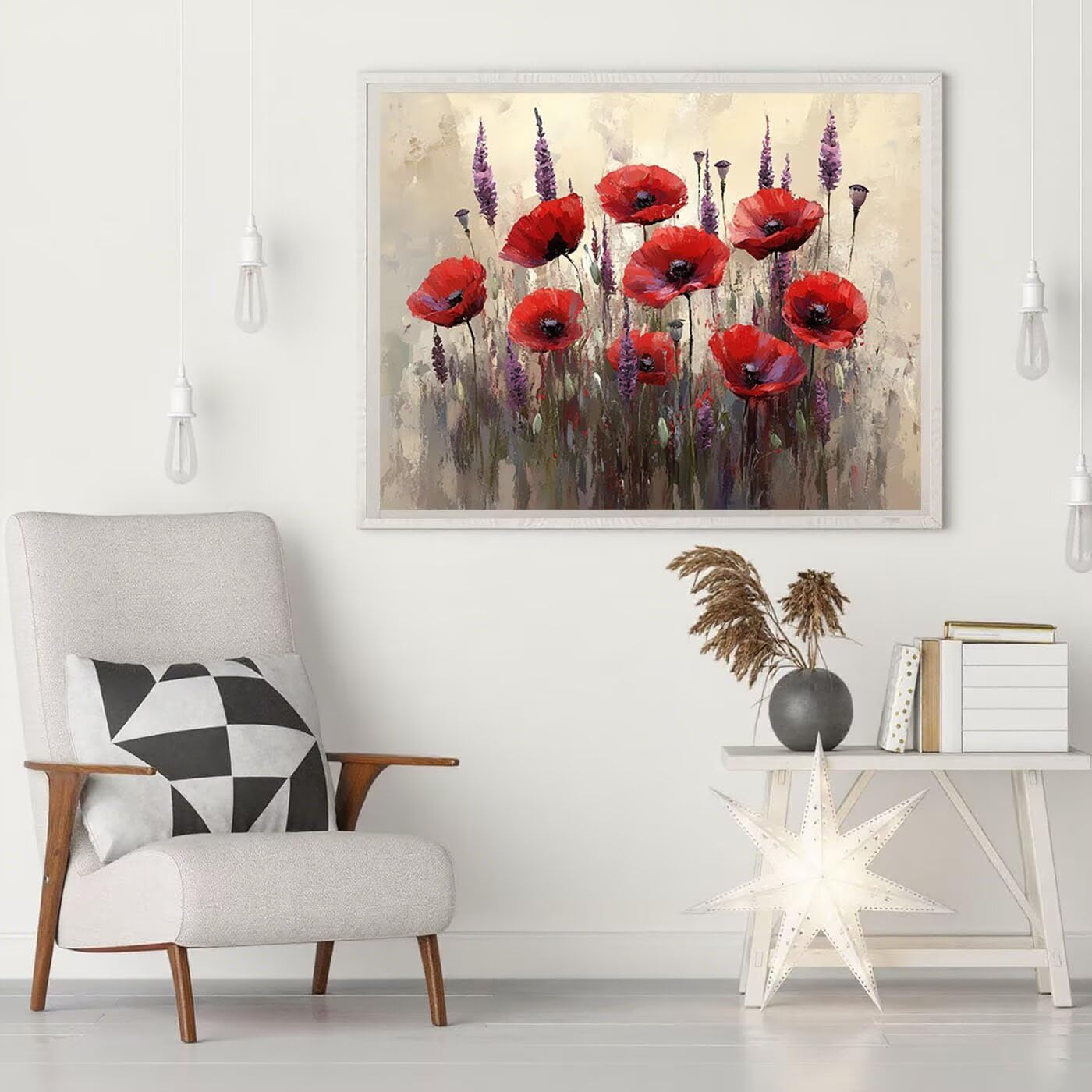 Diamentowa sztuka, czerwone diamenty, zestawy do malowania dla dorosłych, 5D, DIY, mak, pełne wiercenie, haft krzyżykowy, cekiny, klejnoty, obrazy, sztuka i rzemiosło, obrazy do dekoracji ścian domu