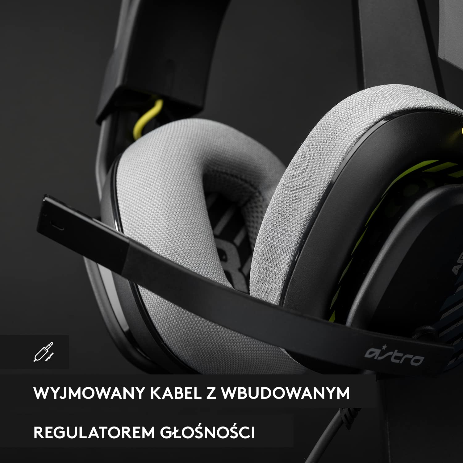 ASTRO Gaming A10 Gaming Headset, Słuchawki przewodowe 2. Gen. - słuchawki wokółuszne do gier z mikrofonem flip-to-mute, przetworniki 32 mm, zgodne z PC - Czarne/Szare