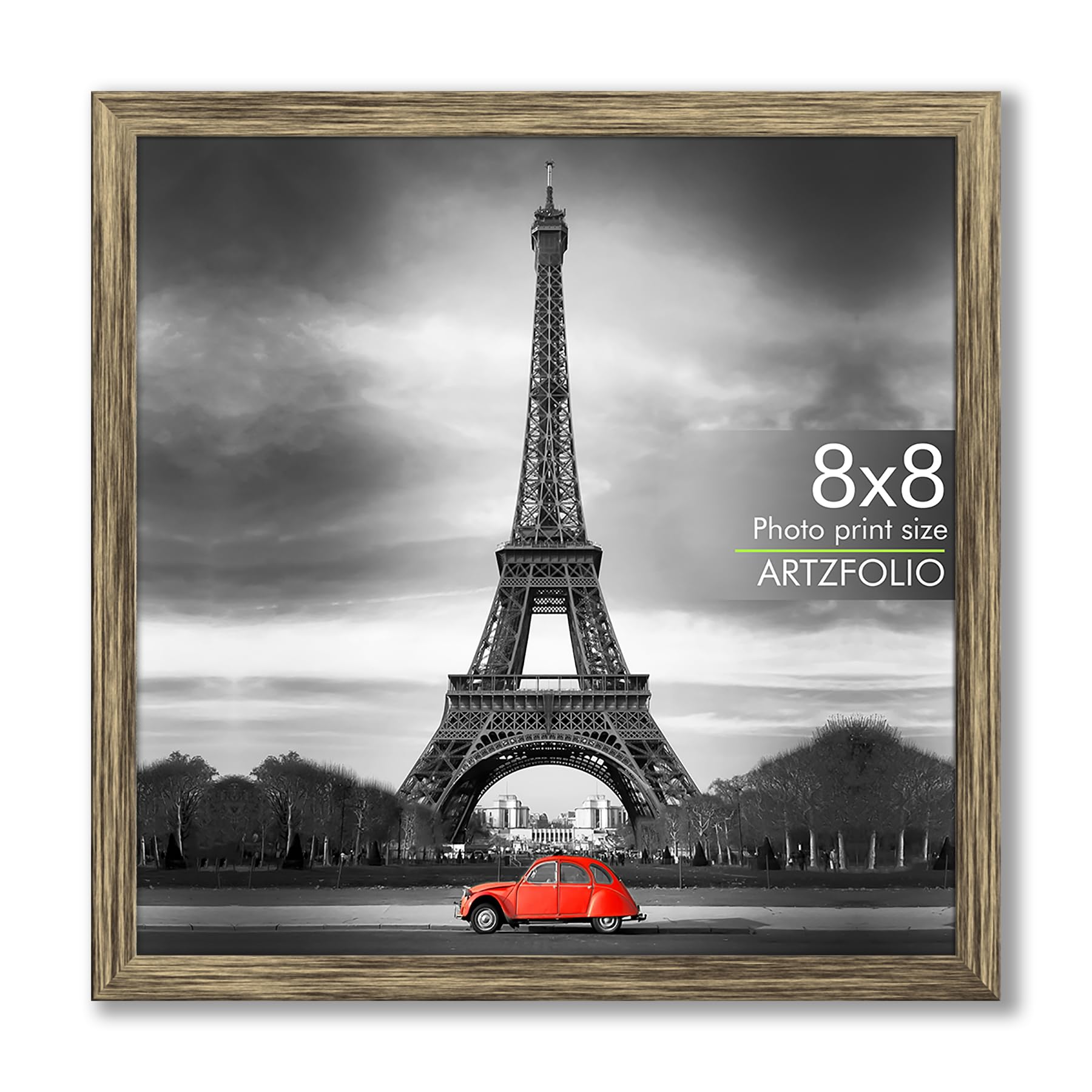 ArtzFolio Wall & Table Photo Frame D558 | Wall Photo Frame Collage for Living Room | Picture Frames Bedroom, Home & Office Decoration | Antique Golden | 8x8 inch (20x20 cms)