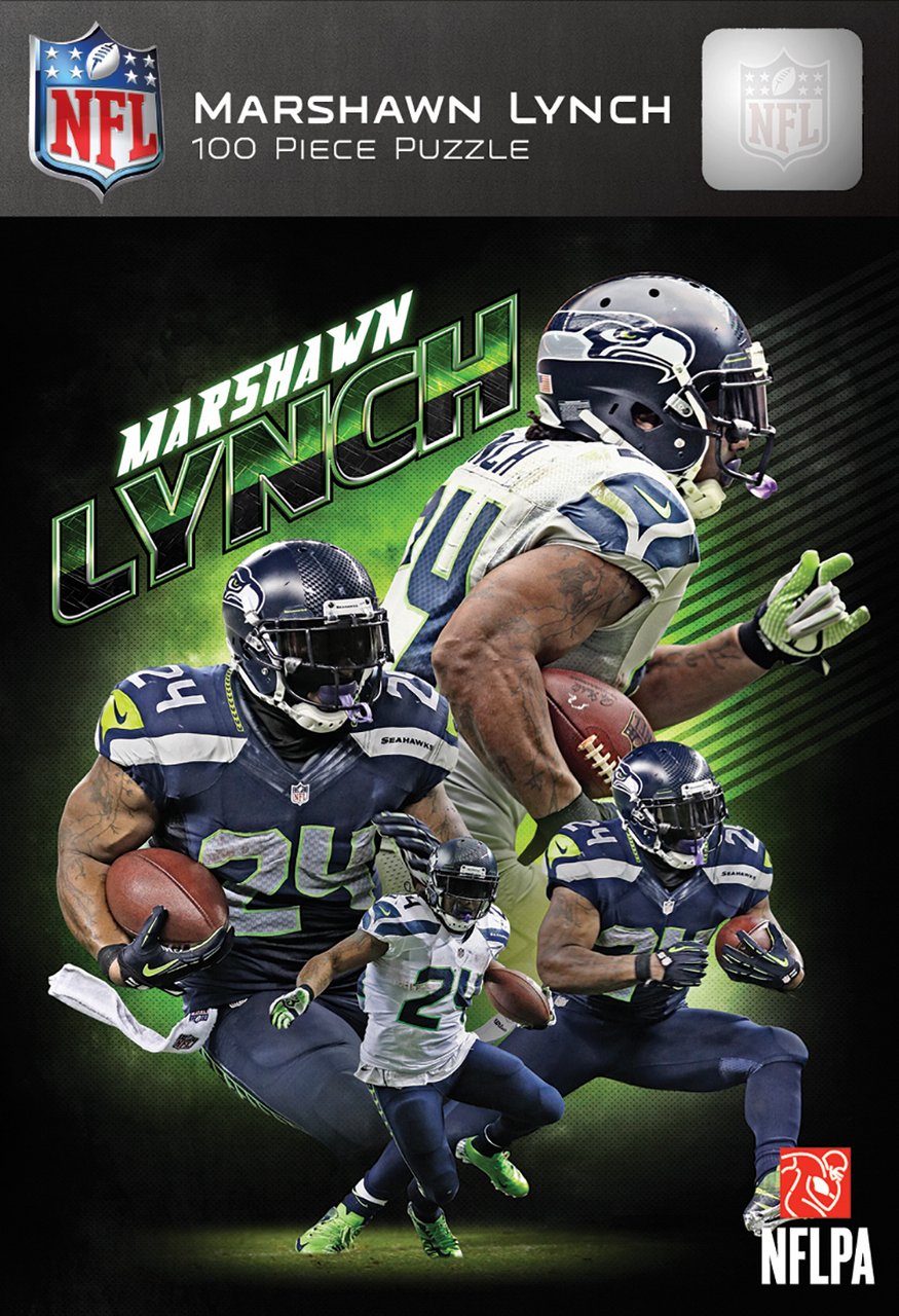 MasterPieces NFL Seattle Seahawks Jigsaw Puzzle, Marshawn Lynch, 100 Pieces