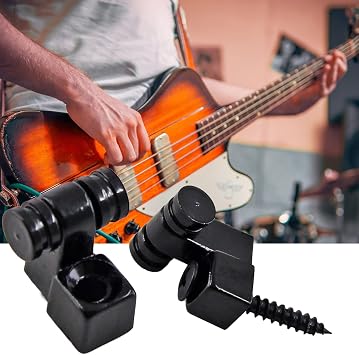 2 Pcs Guitar Roller String Tree, Black String Tree Retainer Telecaster String Guide Bass String Retainer Screw for Tele Start