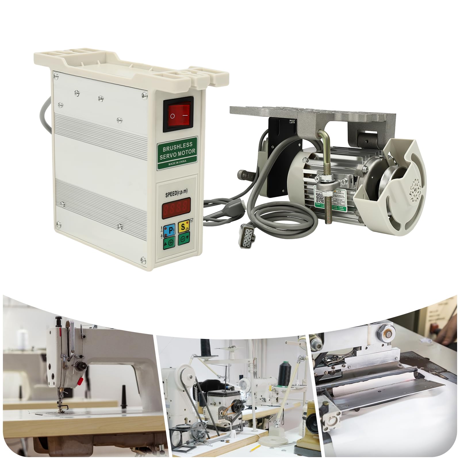 Naaimachinemotor, 550 W, borstelloze servomotor, industriële naaimachine, voor industriële naaimachines met koppelingsmotor