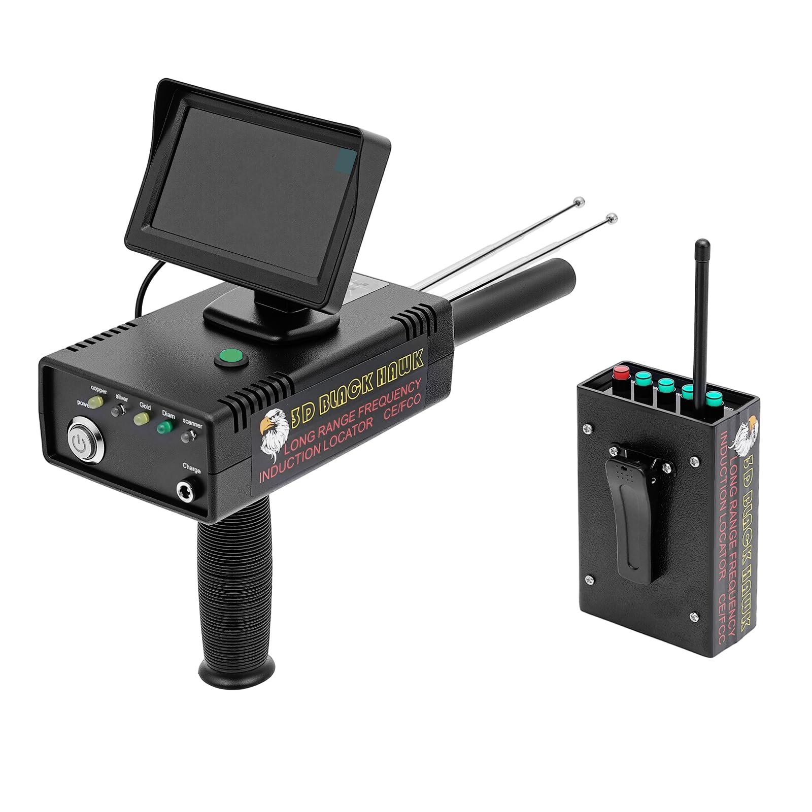 Detector de Metales de largo alcance 30 m profundidad, detector de oro de alta precisión, 1200 m alcance, escáner de oro subterráneo con pantalla LED 3D, cazador tesoros telecontrolado para plata