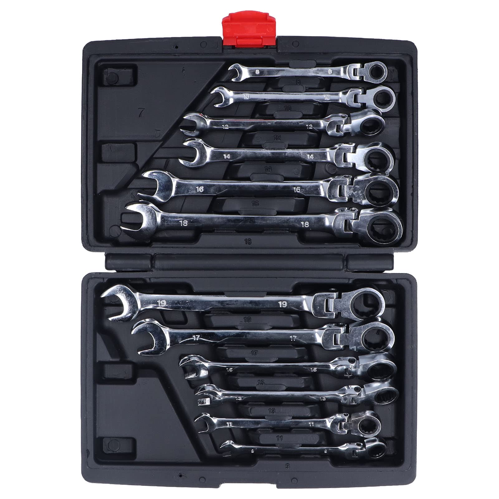 WZDDXUNSF Ratcheting Wrench Set Tool Steel Flexible Head Ratchet Combination Spanner for Tight Spaces