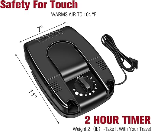 Miniatura 2 de Manledio Secador y calentador de botas eléctrico portátil con estante plegable y de secado