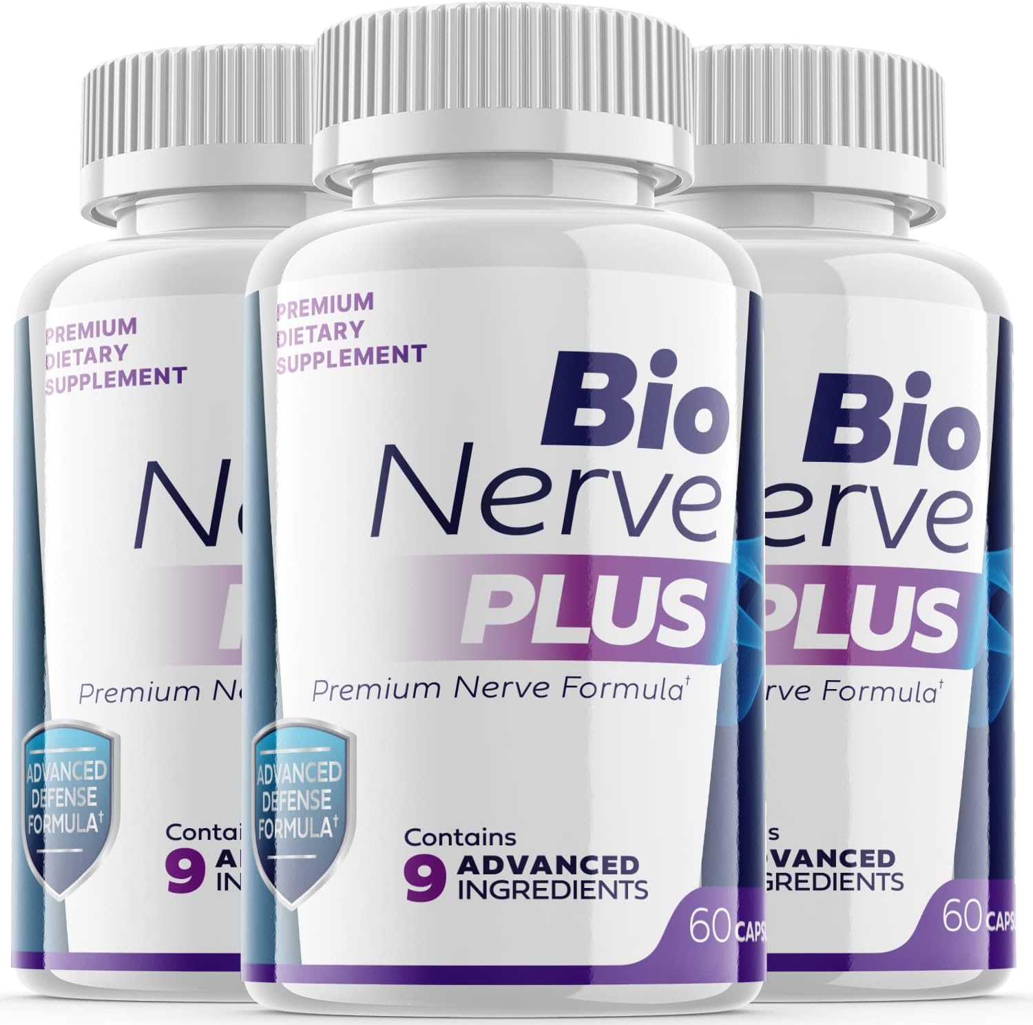 (3 Pack) Bio Nerve Plus Advanced Formula Supplement Pills (180 Capsules