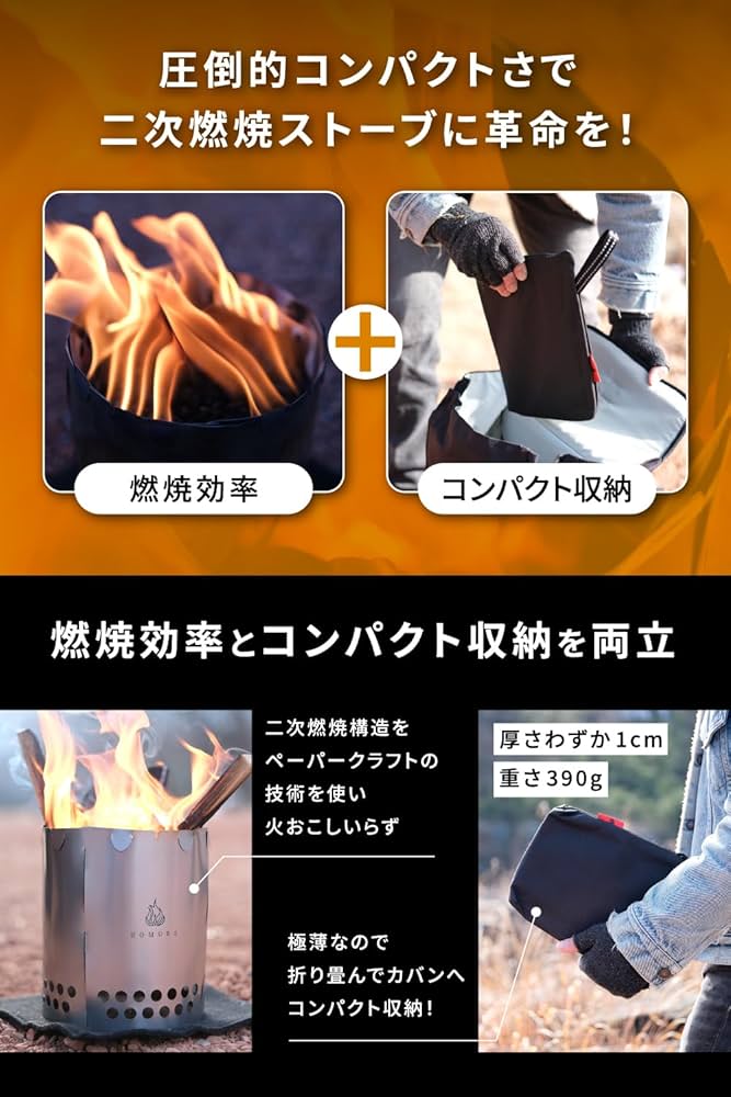 Amazon | DRAGON HORSE（ドラゴンホース） 二次燃焼 焚火台