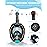 Greatever G2 Full Face Snorkel Mask with Latest Dry Top System,Foldable 180 Degree Panoramic View Snorkeling Mask with Camera Mount,Safe Breathing,Anti-Leak&Anti-Fog
