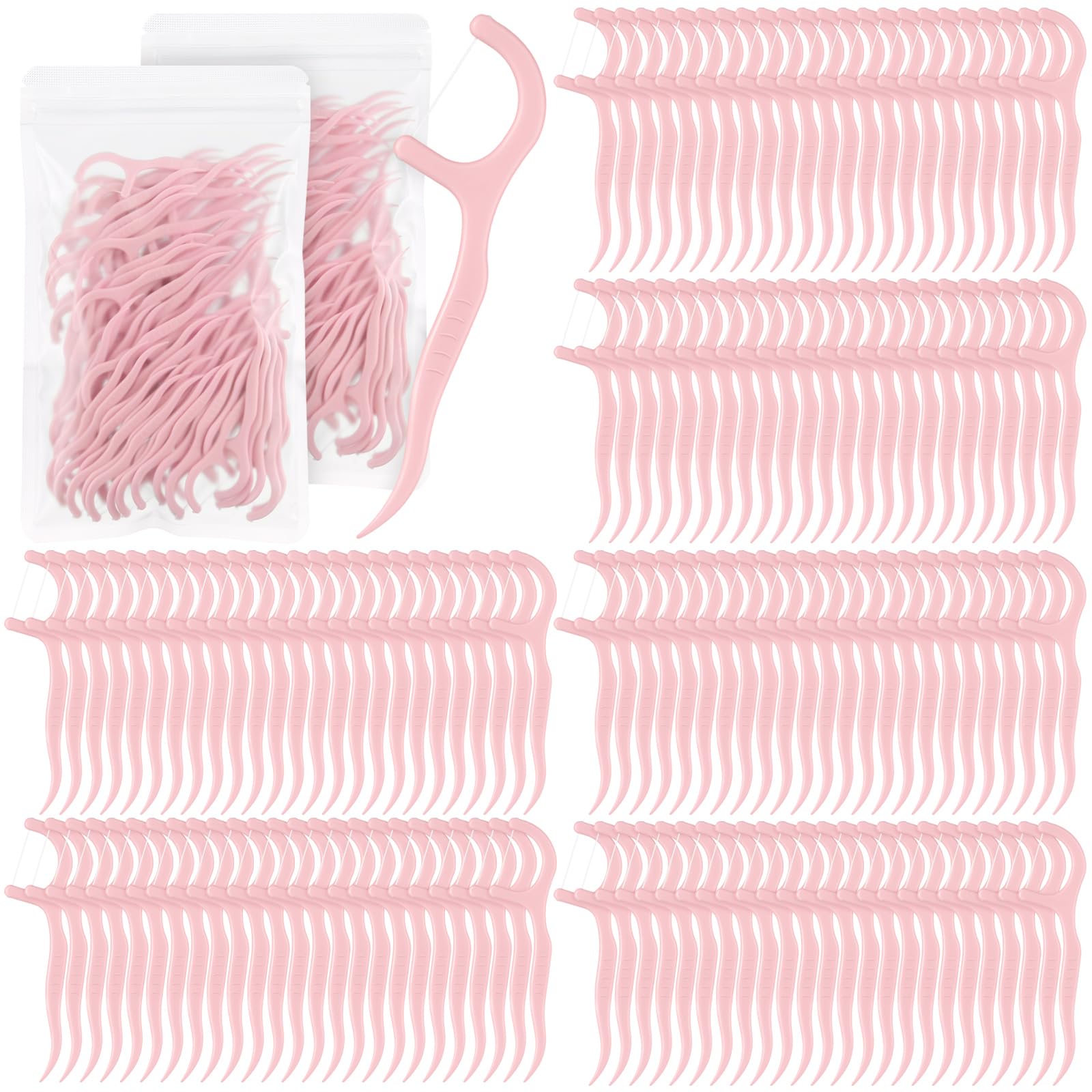 Baderke 600 Count Floss Picks Bulk Dental Flossers Picks for Adults Non Breakable Tooth Picks Flossers Teeth Cleaning Dental for Family Pack Travel(