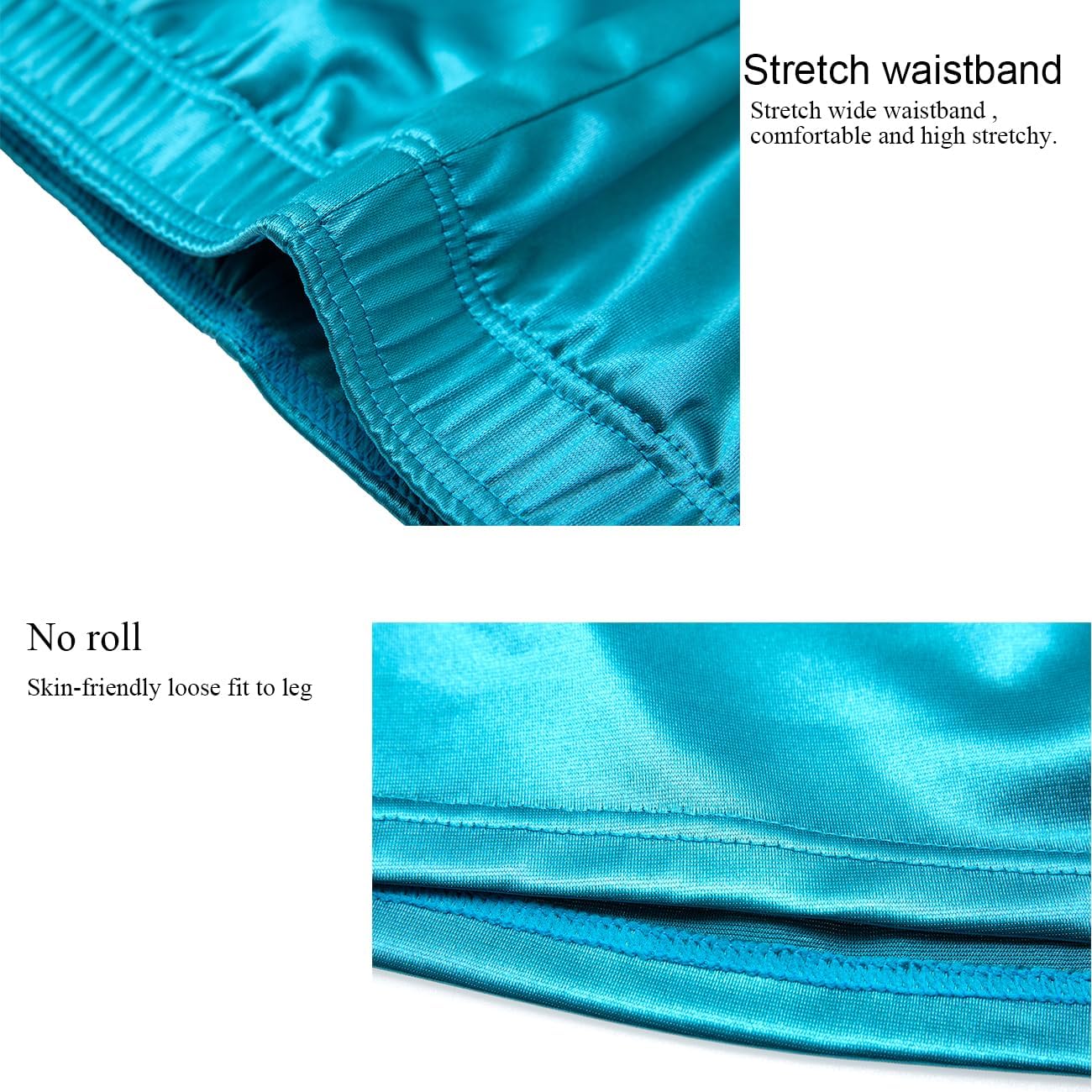 TAPUU Mens Satin Boxer Shorts Ice Silk Pajamas Boxers with Ling Pouch - Image 6