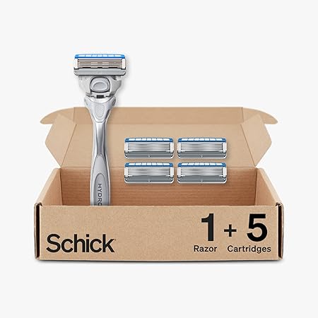 Schick Hydro Dry Skin Razor — Razor for Men with Dry Skin with 5 Razor Blades (Packaging / Color May Vary)