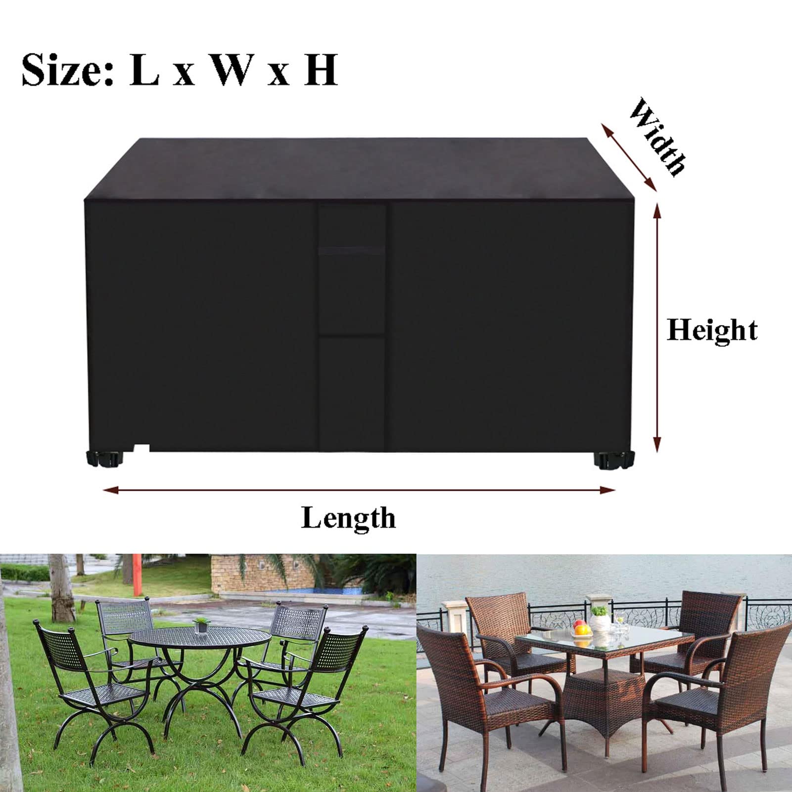 Gartenmöbel-Abdeckung 180x120x70 Cm – Wasserdicht, Windfest Mit Kordelzug