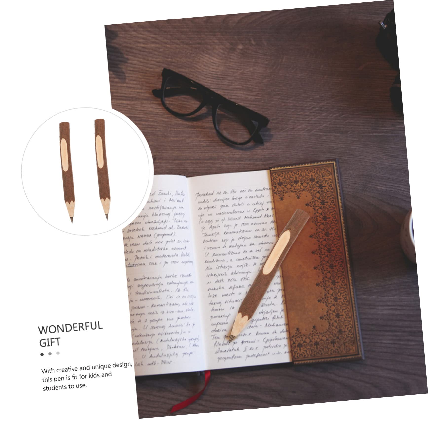 80 Pièces Stylo à bille Brindille stylos bille crayon bille stylo fantaisie stylo à bille pratique surligneur des stylos stylo à bille domestique stylo d'écriture pratique en bois