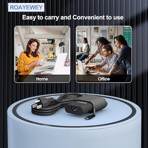 Miniatura 7 de Nuevo Cargador USB C Delgado de 65W Compatible con HP Spectre X360 14 2 en 1, Elitebook x360, Pavilion Envy Elite x2 Adaptador de Corriente