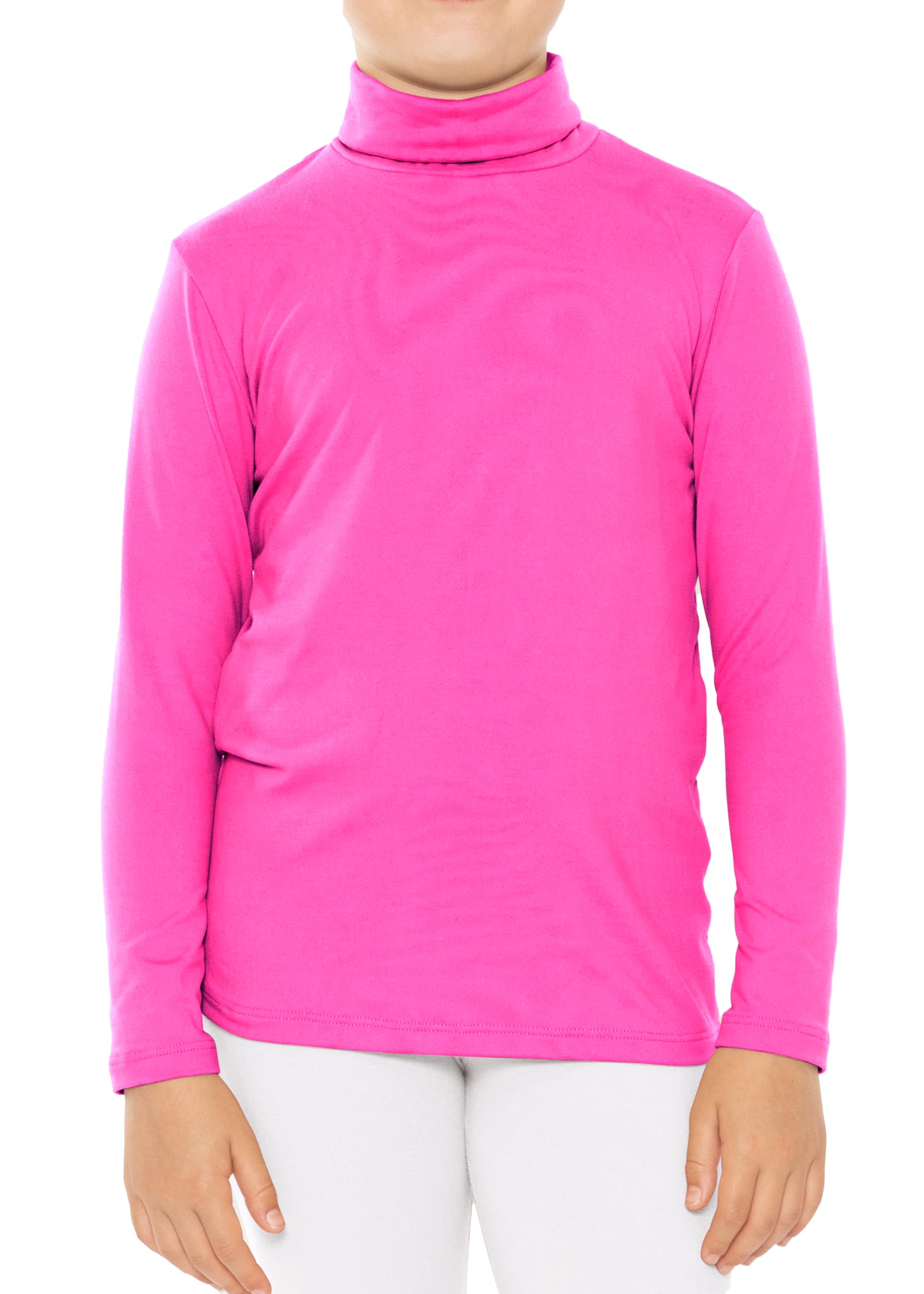 STRETCH IS COMFORT Girl's Oh So Soft Long Sleeve Turtleneck | Youth Size 2-16