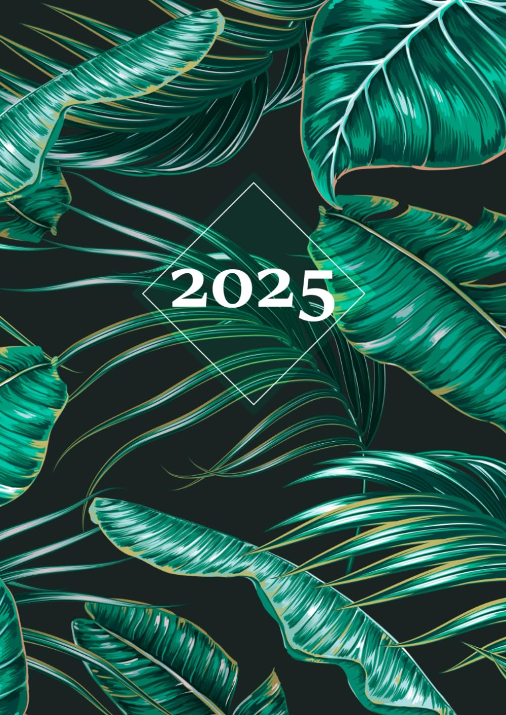 2025: Agenda Semanal Con Horas 5:00 – 23:00 | Tamaño A4 | 1 Semana en 2 Páginas | Planificador Mensual | Calendario Semana Vista | Organizador Anual Planner | Tropical