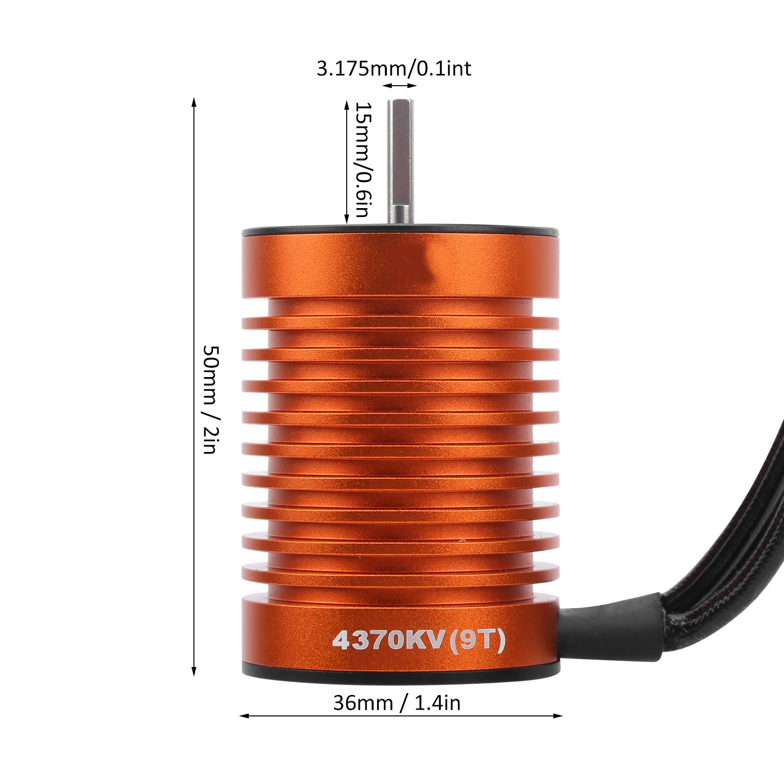 VGEBY Motores Eléctricos RC, Accesorio RC Motor sin escobillas adecuado para Coche/Barco sin escobillas 1/10 Accesorio modelo de coche