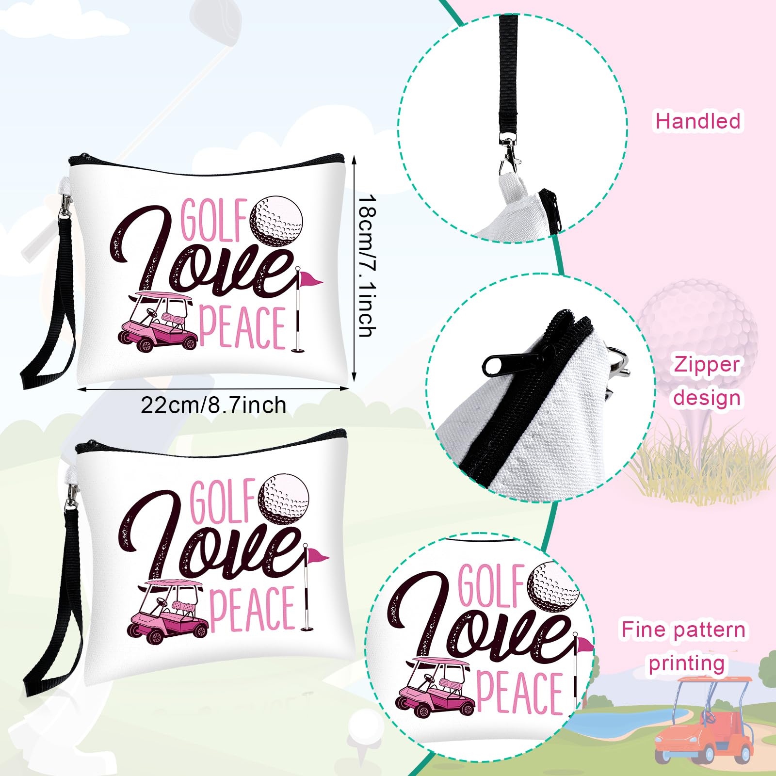 Shinylin 18 Stück Golf-Geschenke für Frauen, Golf-Geldbörse
