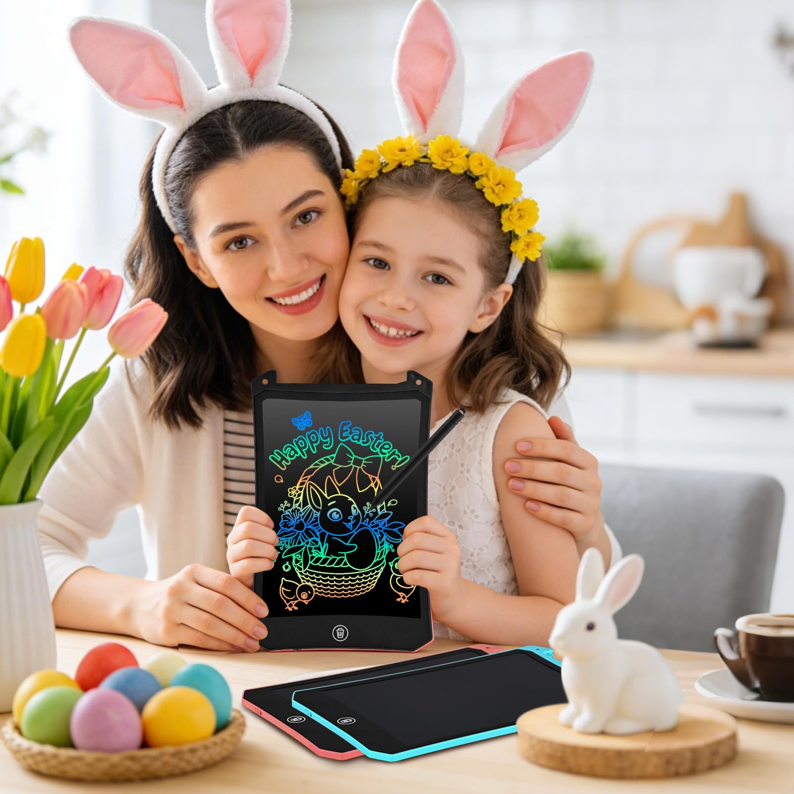 Juguetes Niños Cuentos Infantiles 2 3 4 5 6 7 8 Años,PINKCAT Pizarra LCD 8,5 Pulgadas Regalos Cumpleaños Niños Colegio Juegos de Viaje Puzzle Niño Juegos Educativa Tablet Criança - 3