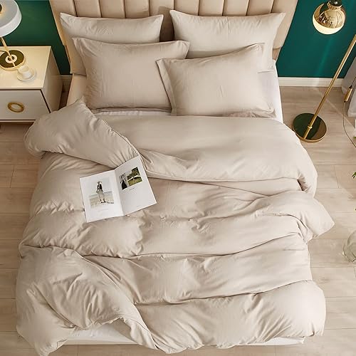 Miniatura 3 de ROOMLIFE Funda de edredón tamaño Queen  Juego de funda de edredón tamaño Queen, ropa de cama bohemia para todas las estaciones, 3 piezas de tela