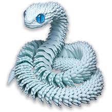 3D Printed Animals-Snake Viper,3D Printed Snake Toys Articulated Snake 3D Printed Animals Animal Model Ornaments Creative Funny Toy Festival Gift for Frends