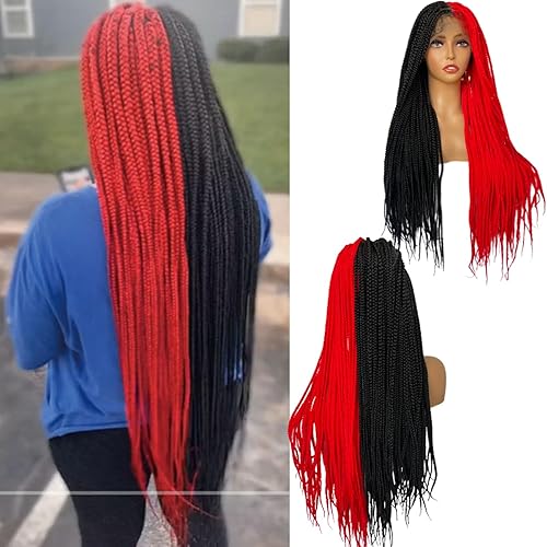 Braided Wigs for Black Women 9x6inch Double Lace Front Square